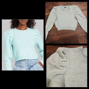 Puffy Sleeve Knit Sweater